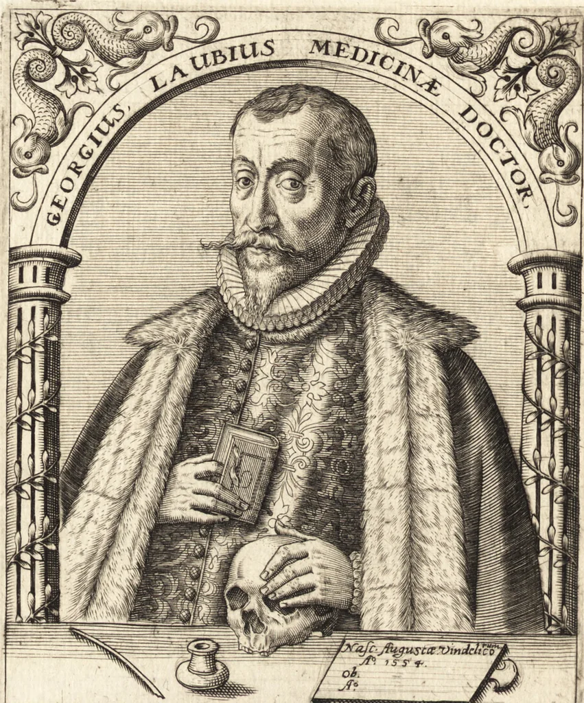 An illustration from Icones qvinqvaginta virorvm illustrium, doctrina & eruditione praestantium, 1597, leaf 379
