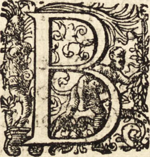 An illustration from Icones qvinqvaginta virorvm illustrium, doctrina & eruditione praestantium, 1597, leaf 60