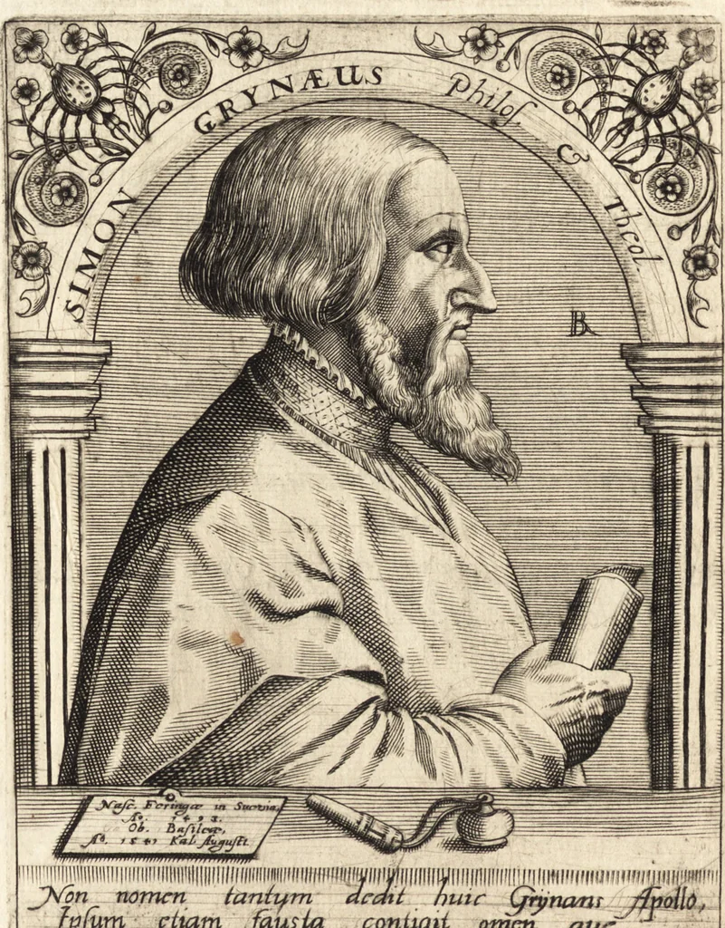 An illustration from Icones qvinqvaginta virorvm illustrium, doctrina & eruditione praestantium, 1597, leaf 645