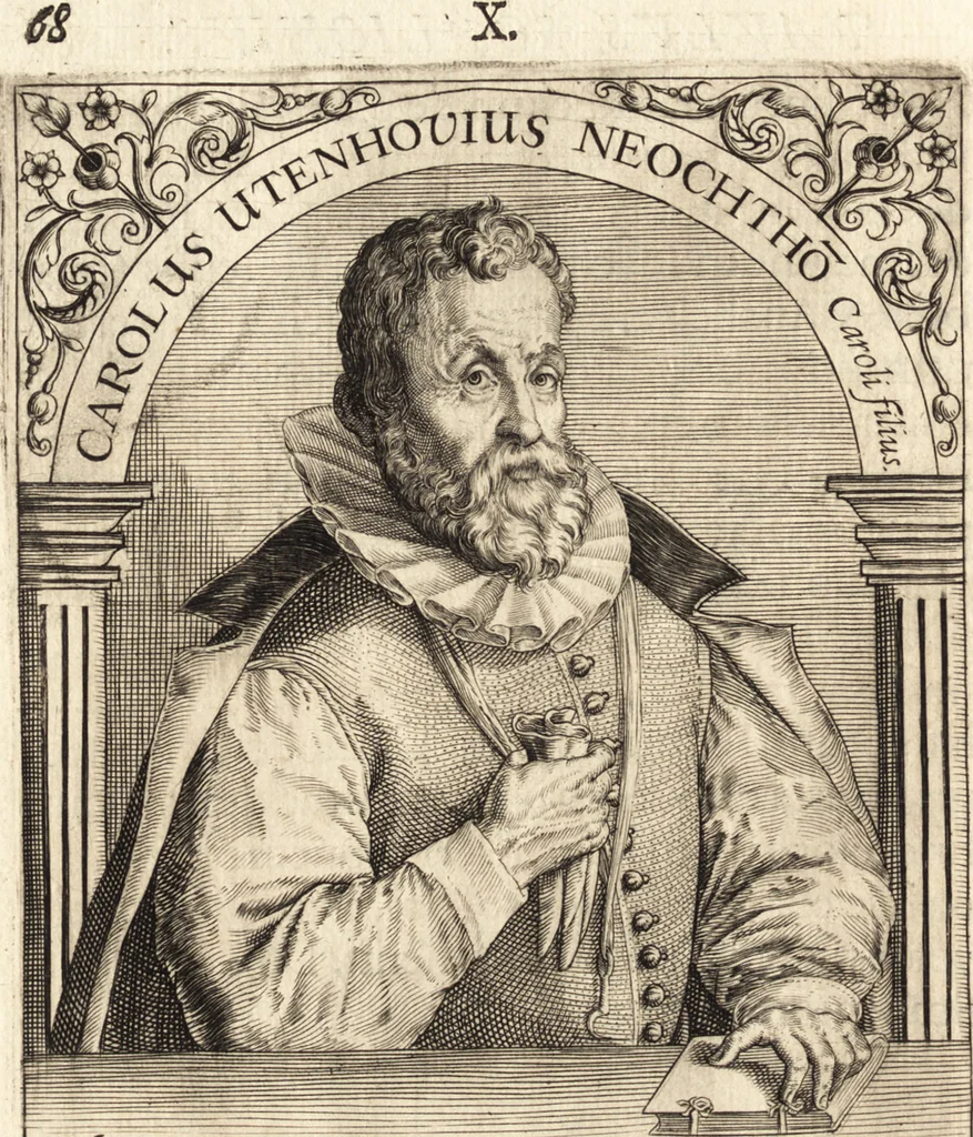 An illustration from Icones qvinqvaginta virorvm illustrium, doctrina & eruditione praestantium, 1597, leaf 83