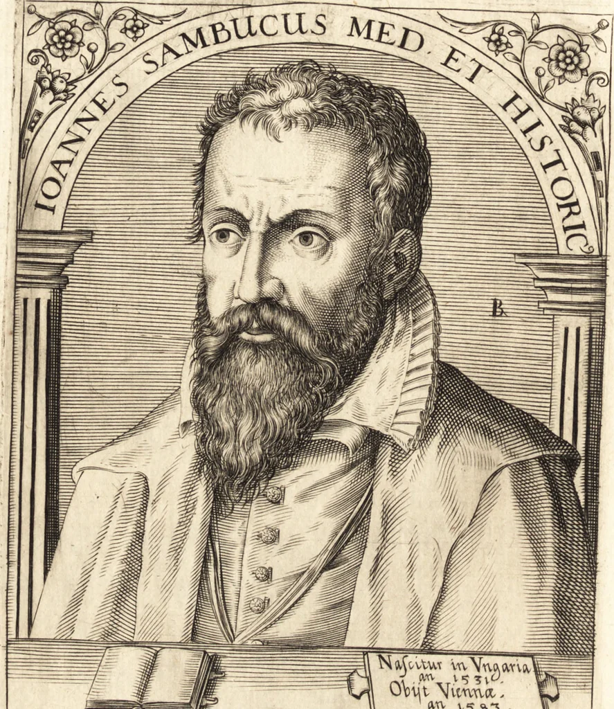 An illustration from Icones qvinqvaginta virorvm illustrium, doctrina & eruditione praestantium, 1597, leaf 91