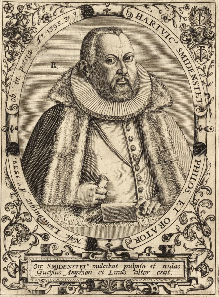 An illustration from Icones qvinqvaginta virorvm illustrium, doctrina & eruditione praestantium, 1597, leaf 99