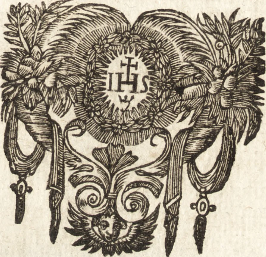 An illustration from Illustratio sacri patrimonii, seu, De bonis et possessionibus ecclesiarum : vbi agitur de veteris & nouae legis sacerdotum censibus, origine & fundatione oratoriorum, parochiarum, episcopatuum, monasteriorum, ecclesiae seruis, mancipijs, colonis, casatis, libertis, mansis, praedijs, decimis, oblationibus, primitijs iuribus episcoporum & sacerdotum, 1636, leaf 148