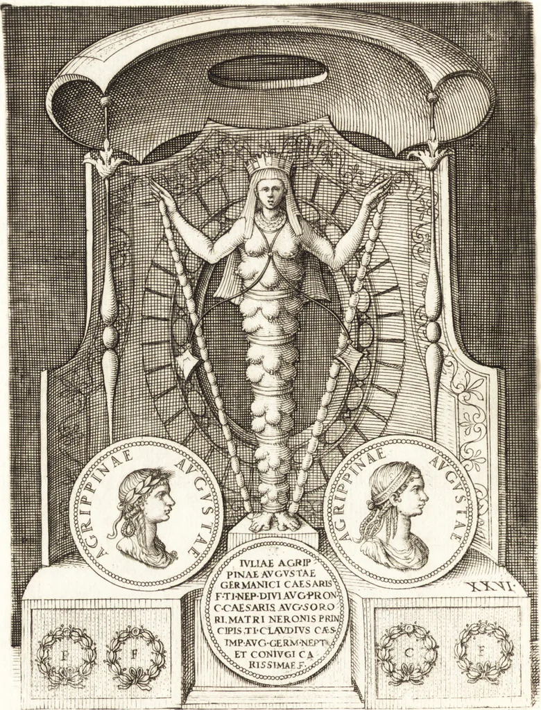An illustration from Le imagini delle donne avgvste intagliate in istampa di rame : con le vite, et ispositioni di Enea Vico : sopra i riversi delle loro medaglie antiche, 1557, leaf 117