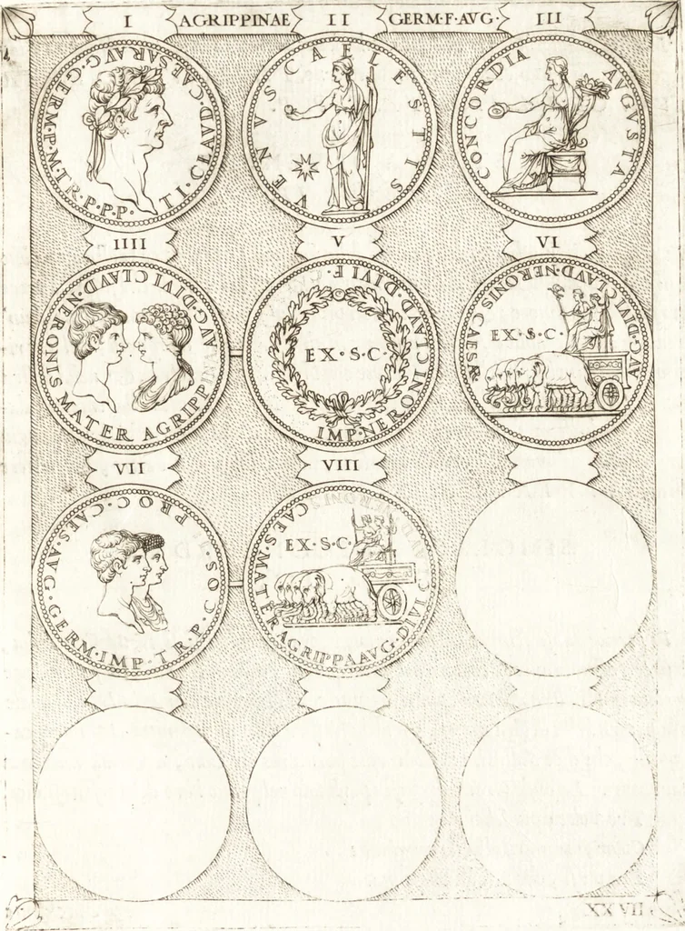 An illustration from Le imagini delle donne avgvste intagliate in istampa di rame : con le vite, et ispositioni di Enea Vico : sopra i riversi delle loro medaglie antiche, 1557, leaf 122