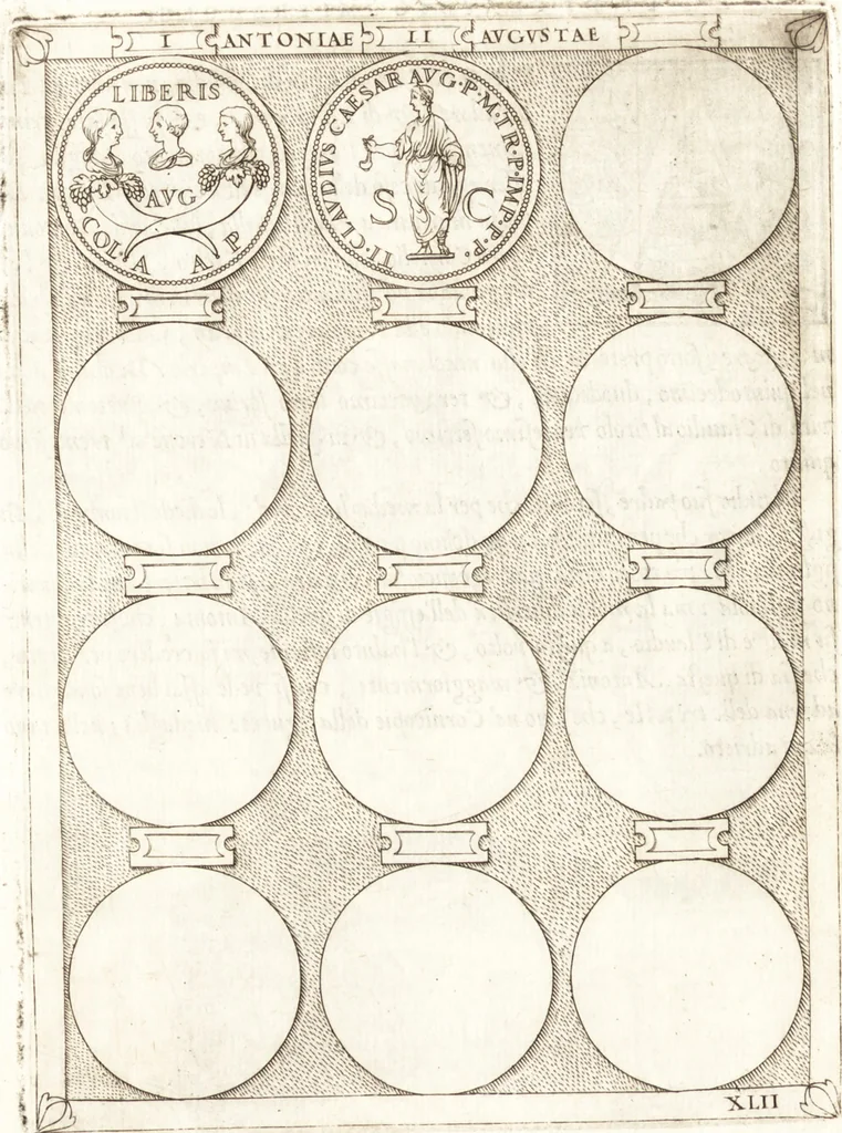An illustration from Le imagini delle donne avgvste intagliate in istampa di rame : con le vite, et ispositioni di Enea Vico : sopra i riversi delle loro medaglie antiche, 1557, leaf 167