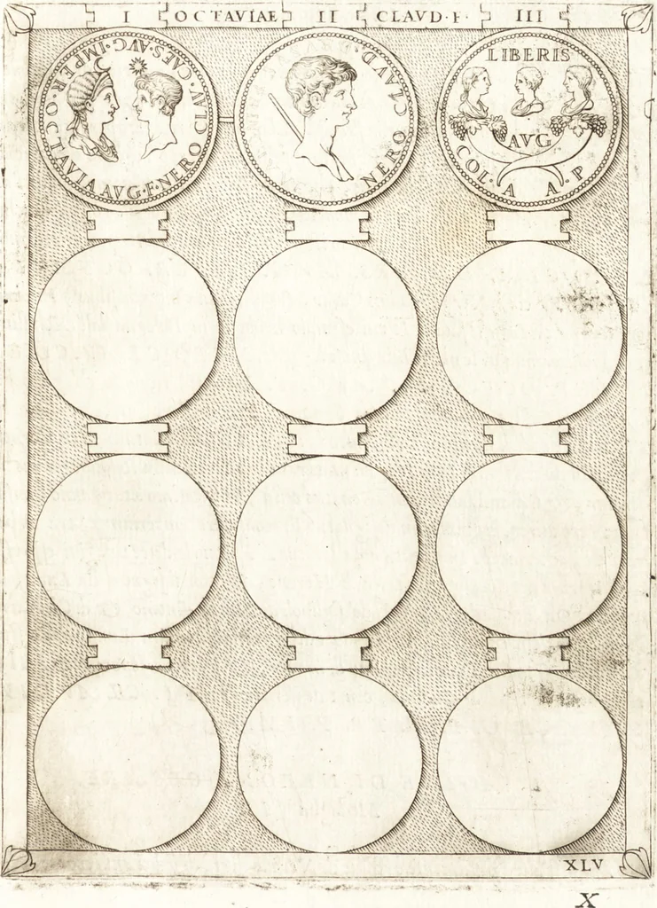 An illustration from Le imagini delle donne avgvste intagliate in istampa di rame : con le vite, et ispositioni di Enea Vico : sopra i riversi delle loro medaglie antiche, 1557, leaf 180