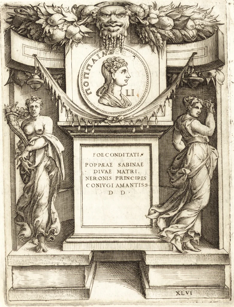 An illustration from Le imagini delle donne avgvste intagliate in istampa di rame : con le vite, et ispositioni di Enea Vico : sopra i riversi delle loro medaglie antiche, 1557, leaf 183