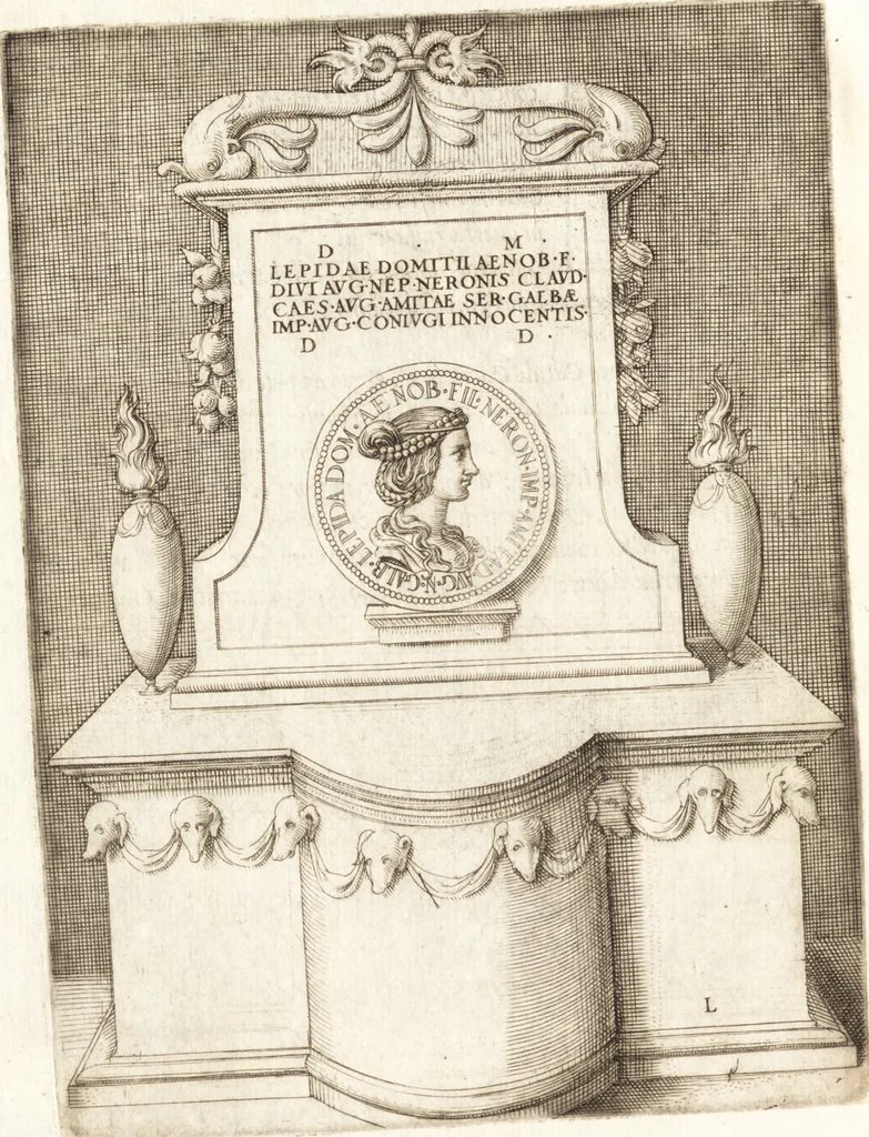 An illustration from Le imagini delle donne avgvste intagliate in istampa di rame : con le vite, et ispositioni di Enea Vico : sopra i riversi delle loro medaglie antiche, 1557, leaf 193