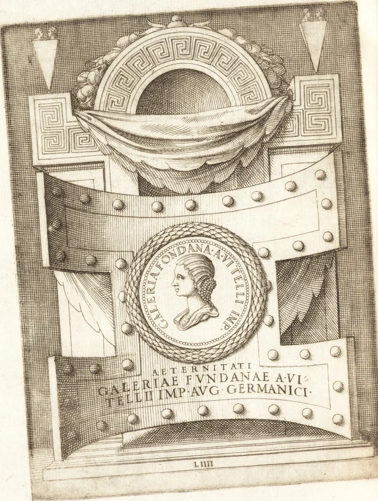 An illustration from Le imagini delle donne avgvste intagliate in istampa di rame : con le vite, et ispositioni di Enea Vico : sopra i riversi delle loro medaglie antiche, 1557, leaf 203