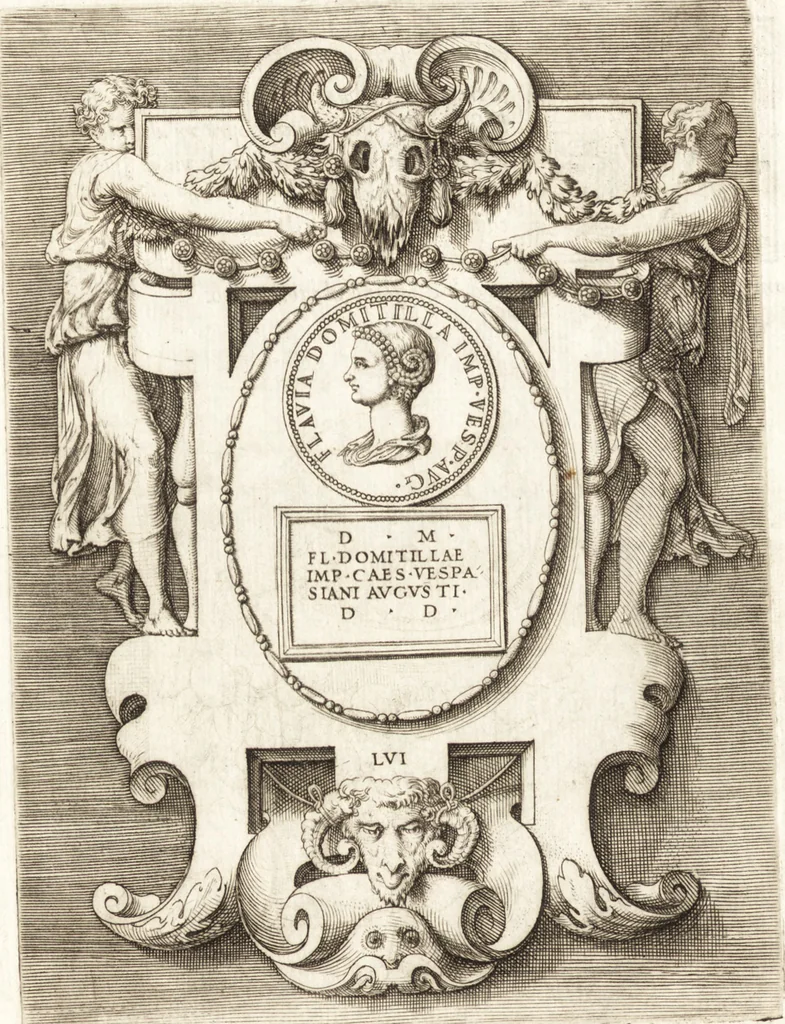 An illustration from Le imagini delle donne avgvste intagliate in istampa di rame : con le vite, et ispositioni di Enea Vico : sopra i riversi delle loro medaglie antiche, 1557, leaf 207
