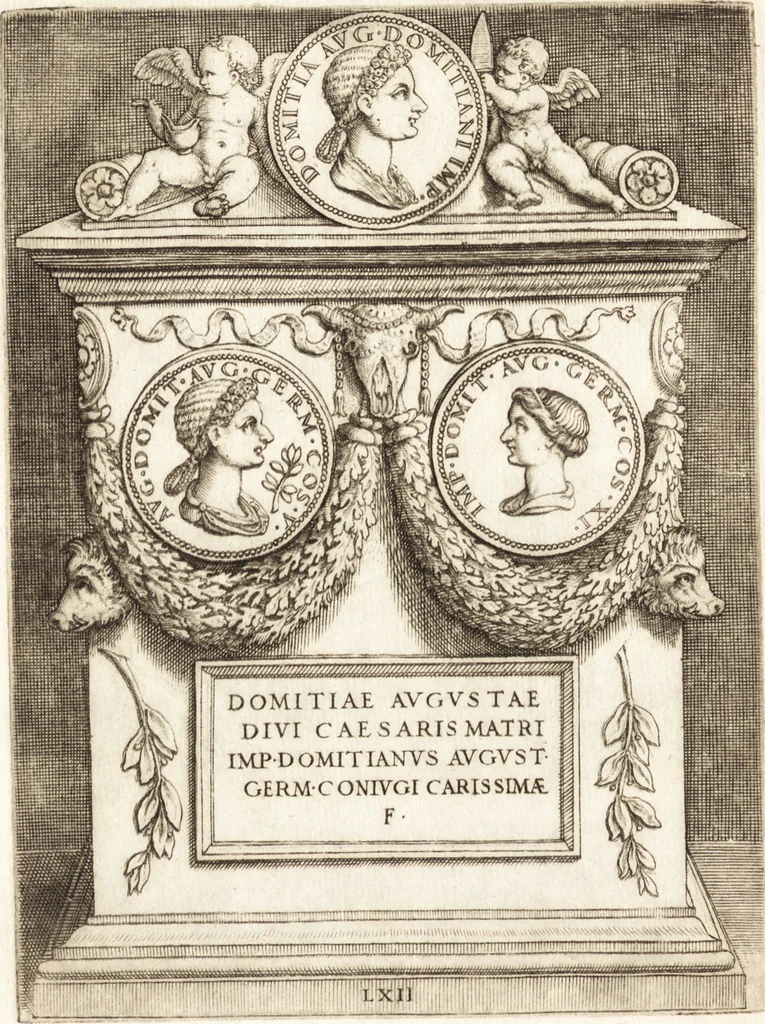 An illustration from Le imagini delle donne avgvste intagliate in istampa di rame : con le vite, et ispositioni di Enea Vico : sopra i riversi delle loro medaglie antiche, 1557, leaf 223
