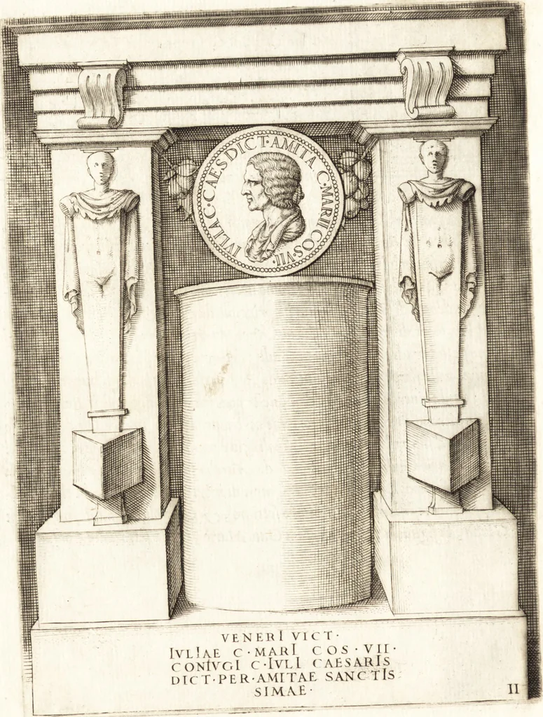 An illustration from Le imagini delle donne avgvste intagliate in istampa di rame : con le vite, et ispositioni di Enea Vico : sopra i riversi delle loro medaglie antiche, 1557, leaf 27