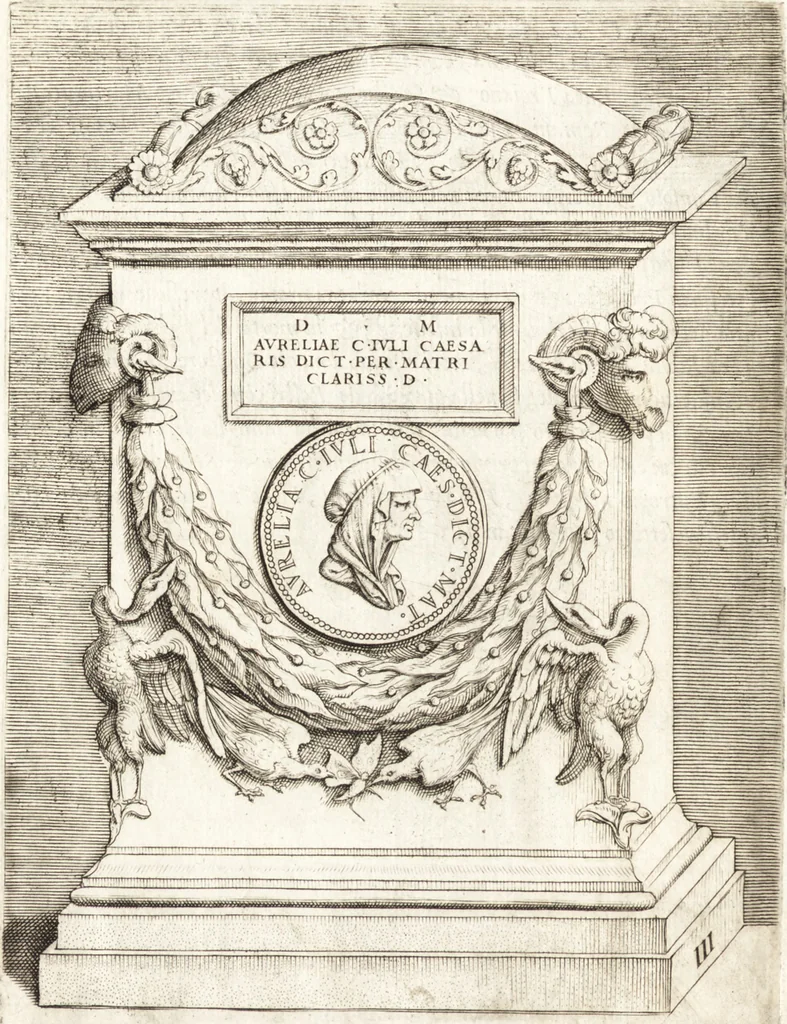 An illustration from Le imagini delle donne avgvste intagliate in istampa di rame : con le vite, et ispositioni di Enea Vico : sopra i riversi delle loro medaglie antiche, 1557, leaf 29