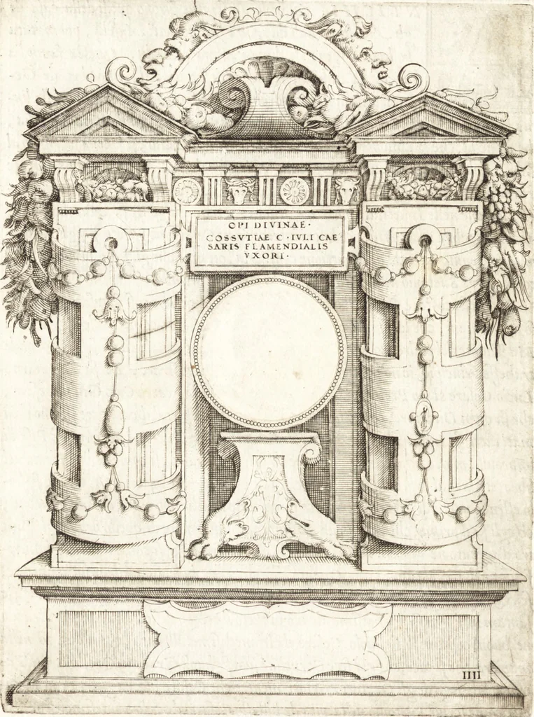 An illustration from Le imagini delle donne avgvste intagliate in istampa di rame : con le vite, et ispositioni di Enea Vico : sopra i riversi delle loro medaglie antiche, 1557, leaf 31