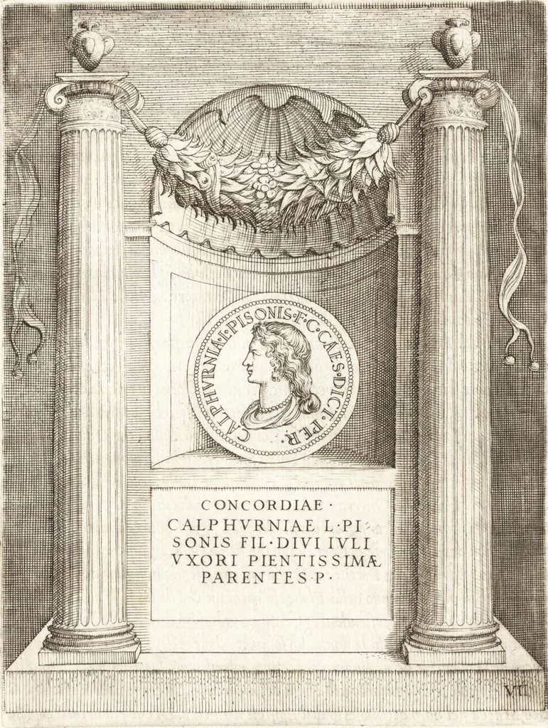 An illustration from Le imagini delle donne avgvste intagliate in istampa di rame : con le vite, et ispositioni di Enea Vico : sopra i riversi delle loro medaglie antiche, 1557, leaf 37