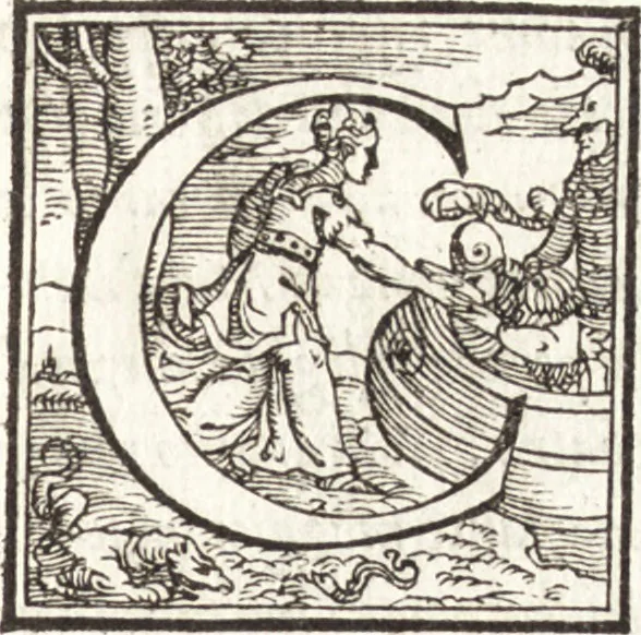 An illustration from Le imagini delle donne avgvste intagliate in istampa di rame : con le vite, et ispositioni di Enea Vico : sopra i riversi delle loro medaglie antiche, 1557, leaf 48
