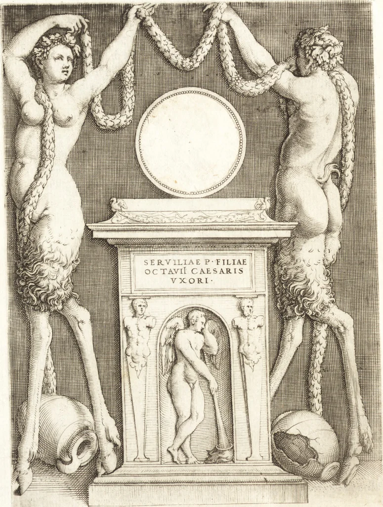 An illustration from Le imagini delle donne avgvste intagliate in istampa di rame : con le vite, et ispositioni di Enea Vico : sopra i riversi delle loro medaglie antiche, 1557, leaf 51