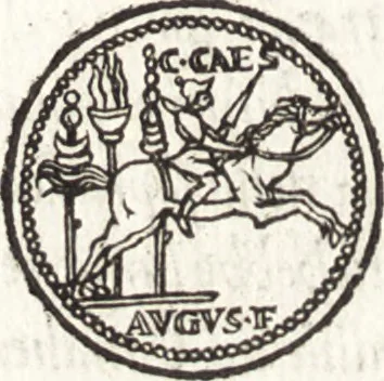 An illustration from Le imagini delle donne avgvste intagliate in istampa di rame : con le vite, et ispositioni di Enea Vico : sopra i riversi delle loro medaglie antiche, 1557, leaf 61