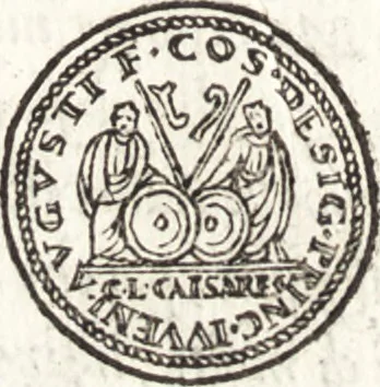 An illustration from Le imagini delle donne avgvste intagliate in istampa di rame : con le vite, et ispositioni di Enea Vico : sopra i riversi delle loro medaglie antiche, 1557, leaf 61