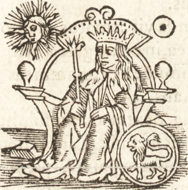 An illustration from Iordanvs Brvnvs nolanvs De vmbris idearvm : implicantibus artem quaerendi, inueniendi, iudicandi, ordinandi, & applicandi : ad internam scripturam, & non vulgares per memoriam operationes explicatis, 1582, leaf 201