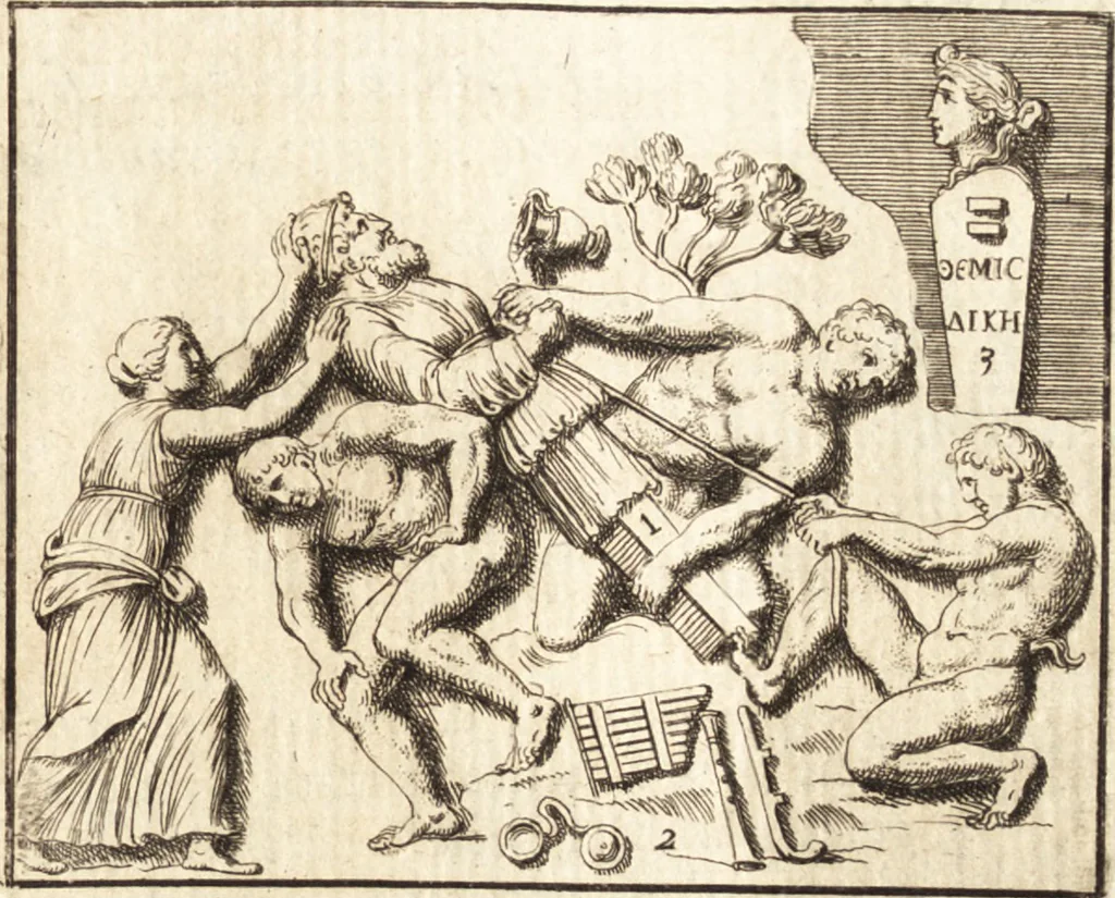 An illustration from La istoria universale : provata con monumenti, e figurata con simboli de gli antichi, 1697, leaf 143