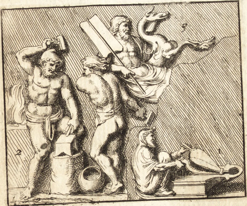 An illustration from La istoria universale : provata con monumenti, e figurata con simboli de gli antichi, 1697, leaf 155