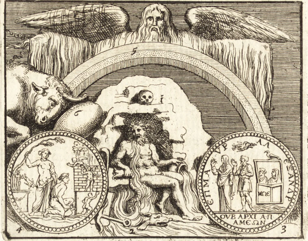 An illustration from La istoria universale : provata con monumenti, e figurata con simboli de gli antichi, 1697, leaf 213