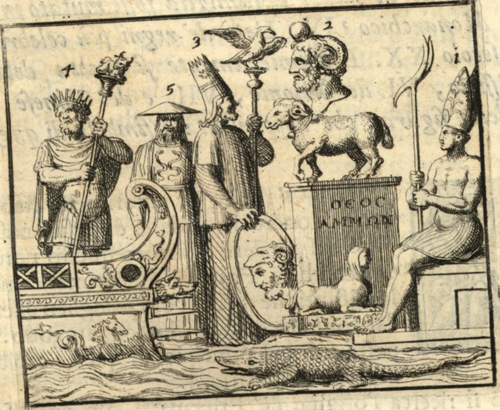 An illustration from La istoria universale : provata con monumenti, e figurata con simboli de gli antichi, 1697, leaf 259