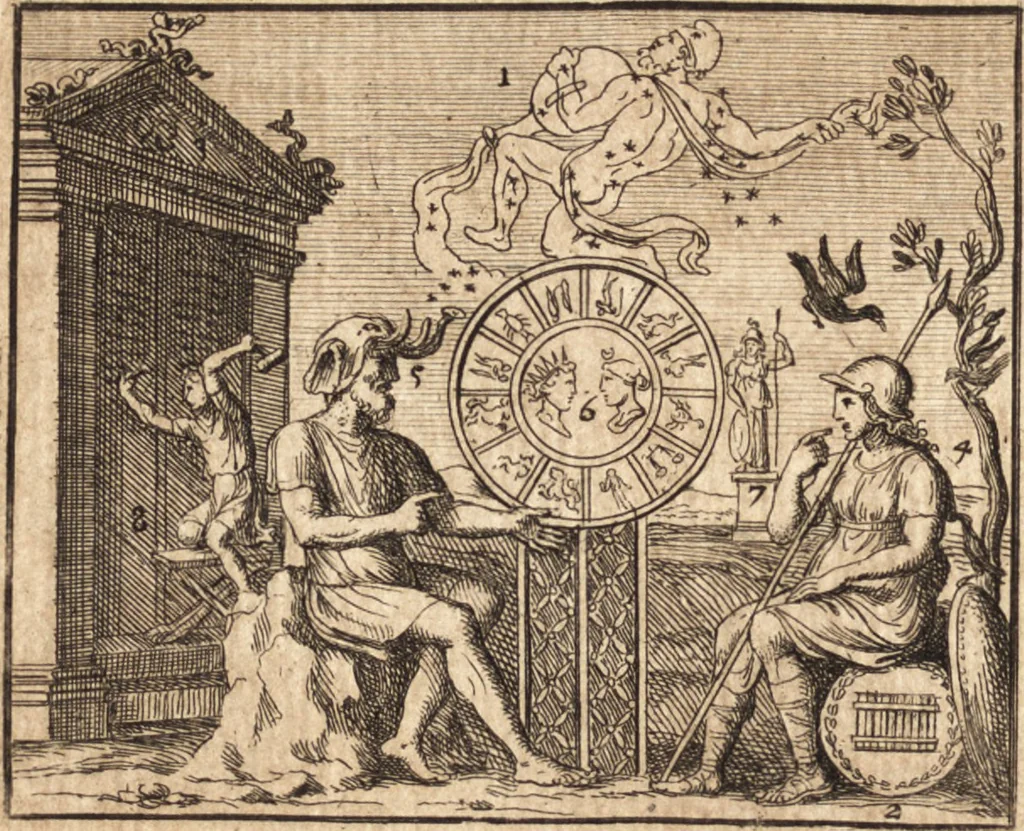 An illustration from La istoria universale : provata con monumenti, e figurata con simboli de gli antichi, 1697, leaf 325