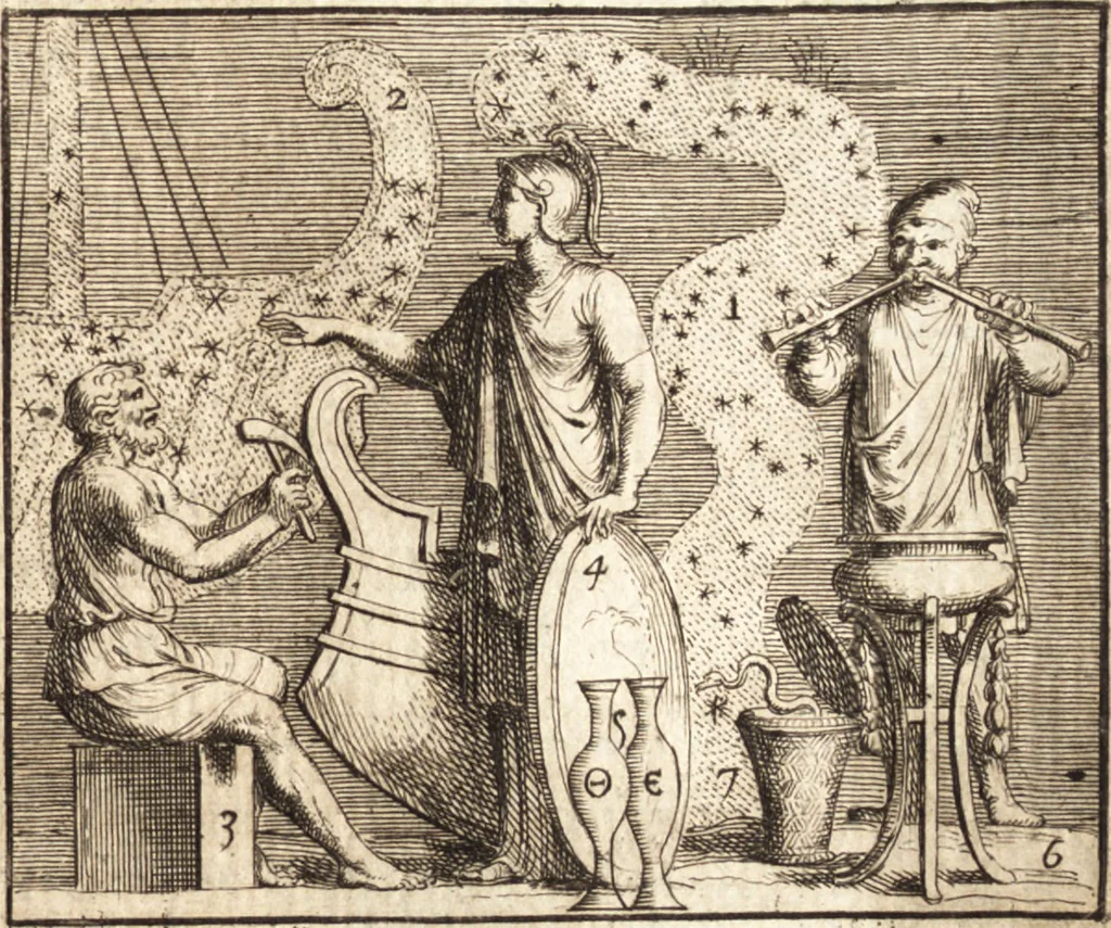 An illustration from La istoria universale : provata con monumenti, e figurata con simboli de gli antichi, 1697, leaf 338