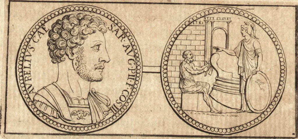 An illustration from La istoria universale : provata con monumenti, e figurata con simboli de gli antichi, 1697, leaf 345