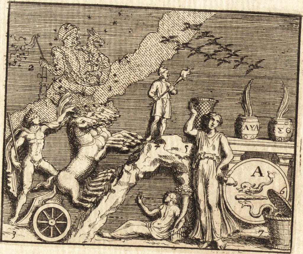 An illustration from La istoria universale : provata con monumenti, e figurata con simboli de gli antichi, 1697, leaf 361
