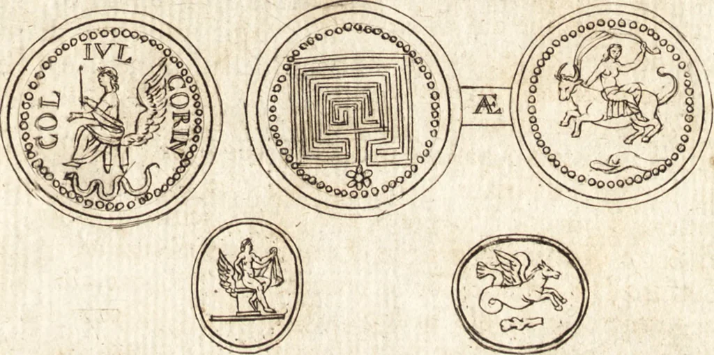 An illustration from La istoria universale : provata con monumenti, e figurata con simboli de gli antichi, 1697, leaf 388