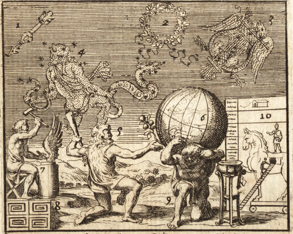 An illustration from La istoria universale : provata con monumenti, e figurata con simboli de gli antichi, 1697, leaf 396