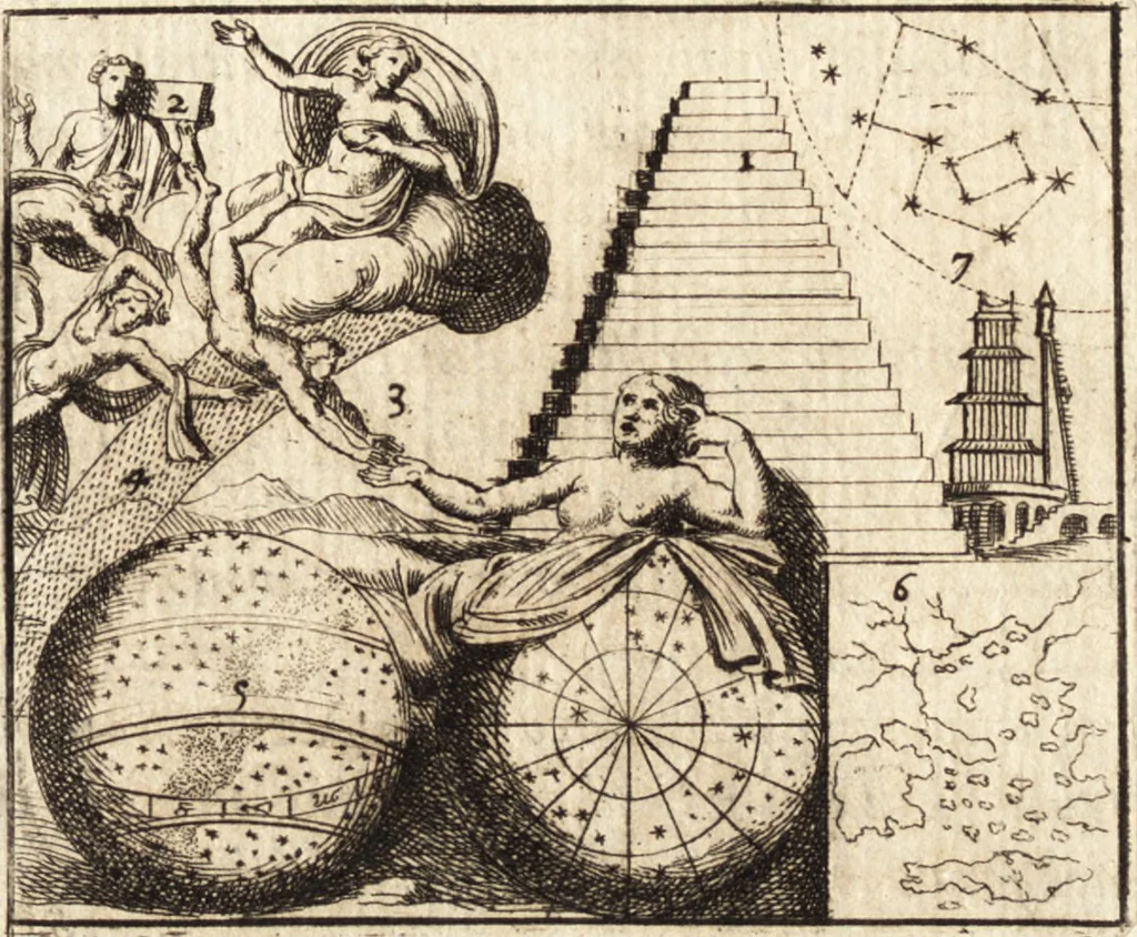 An illustration from La istoria universale : provata con monumenti, e figurata con simboli de gli antichi, 1697, leaf 444