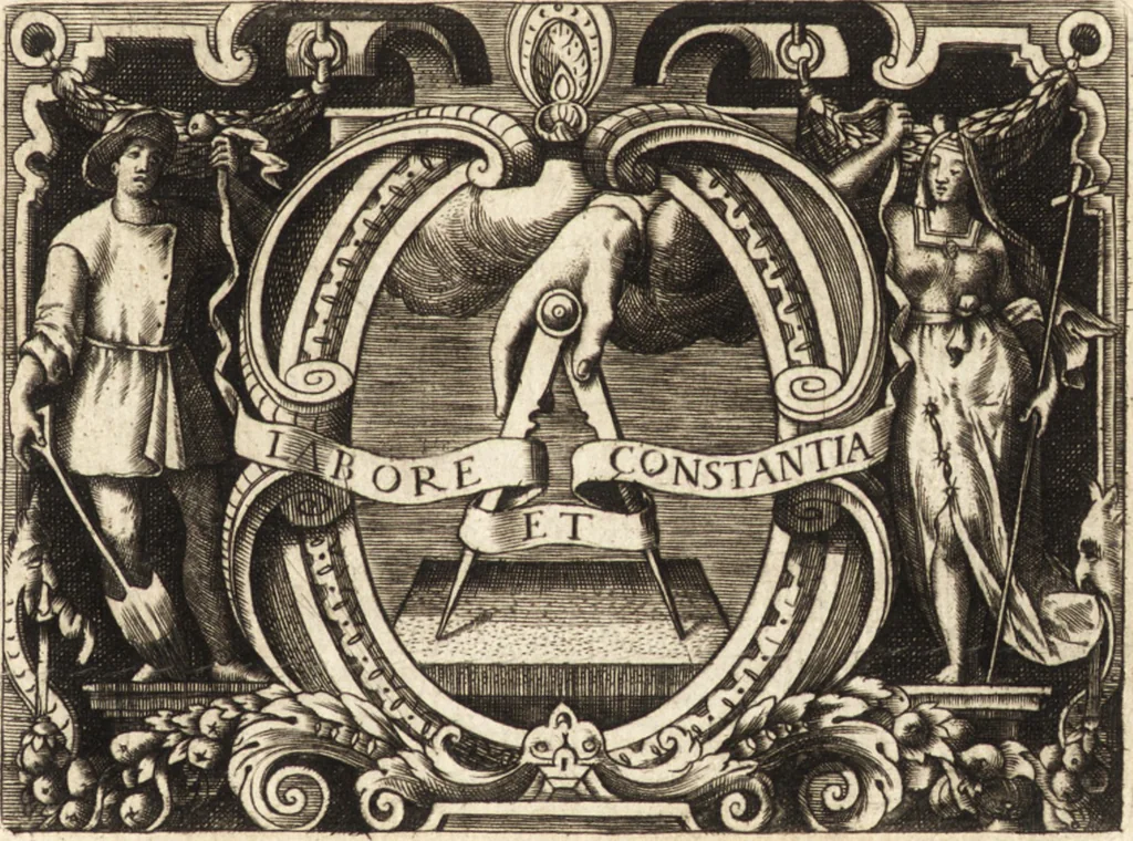 An illustration from Ivsti LipsI de crvce libri tres : ad sacram profanámque historiam vtiles : vnà cum notis, 1606, leaf 4