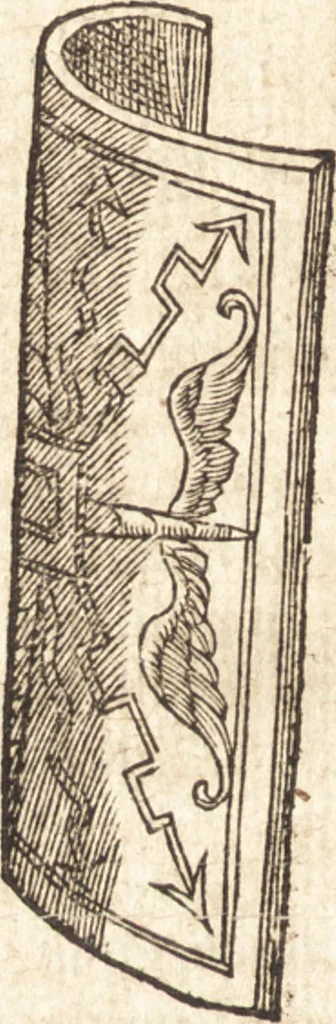 An illustration from Ivsti LipsI De militia Romana libri qvinqve : commentarivs ad Polybivm, 1602, leaf 115