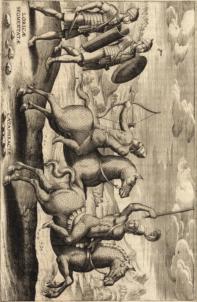 An illustration from Ivsti LipsI De militia Romana libri qvinqve : commentarivs ad Polybivm, 1602, leaf 143