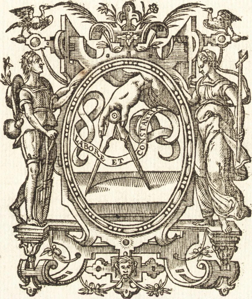 An illustration from Ivsti LipsI Diva Sichemiensis, siue, Aspricollis : noua eius beneficia & admiranda, 1606, leaf 90