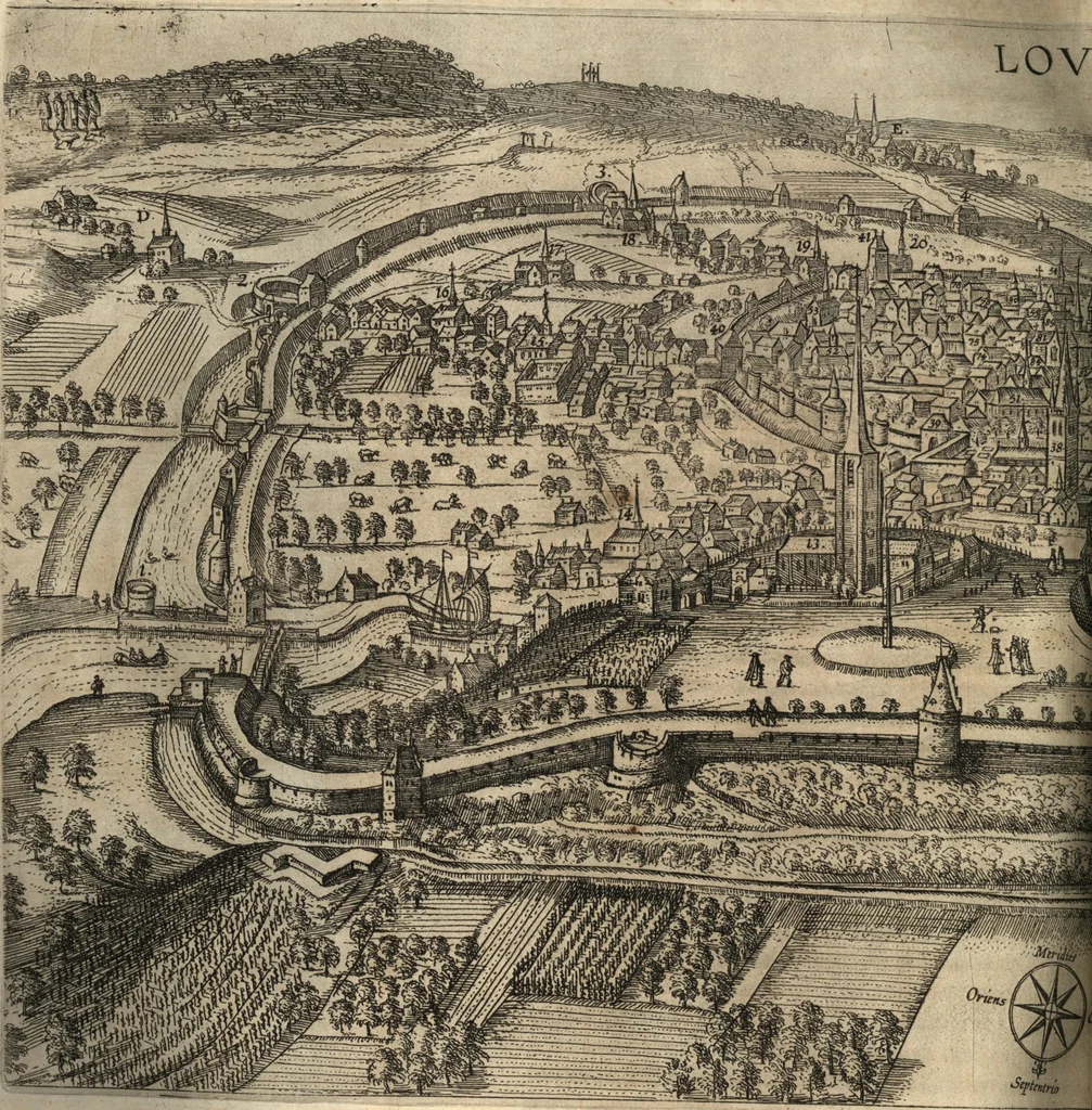 An illustration from Ivsti LipsI Lovanivm, id est, Opidi et academiæ eivs descriptio, libri tres, 1610, leaf 91