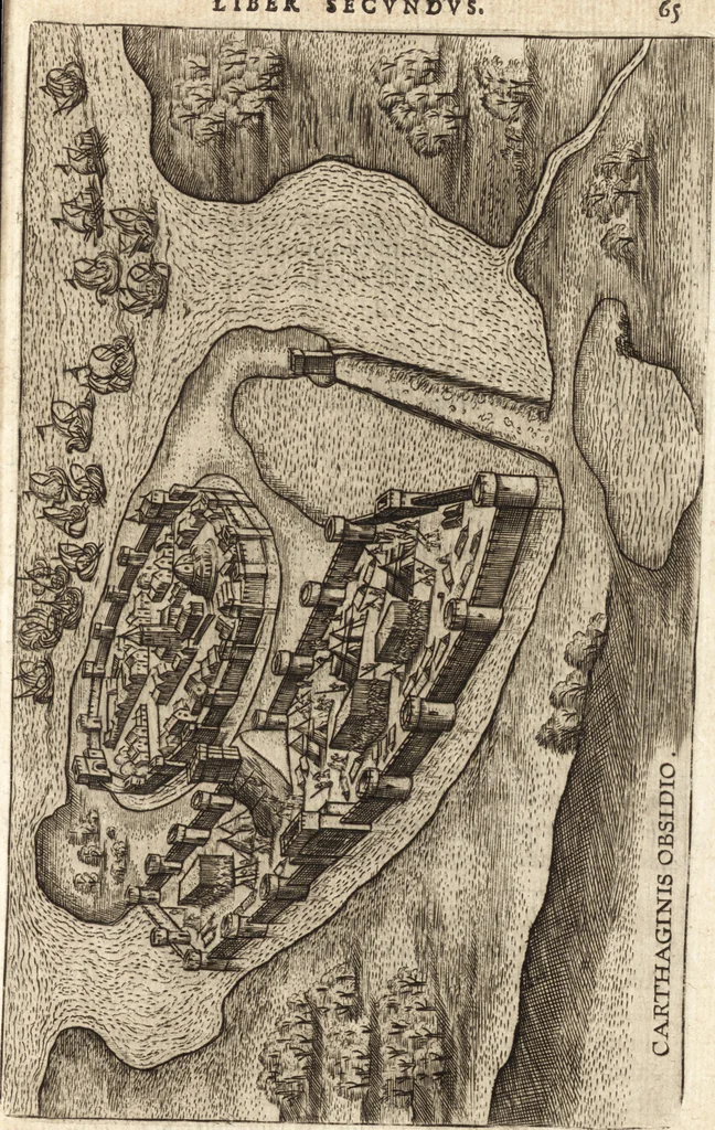 An illustration from Ivsti LipsI Poliorceticon, siue, De machinis, tormentis, telis, libri qvinqve : ad historiarum lucem, 1605, leaf 104