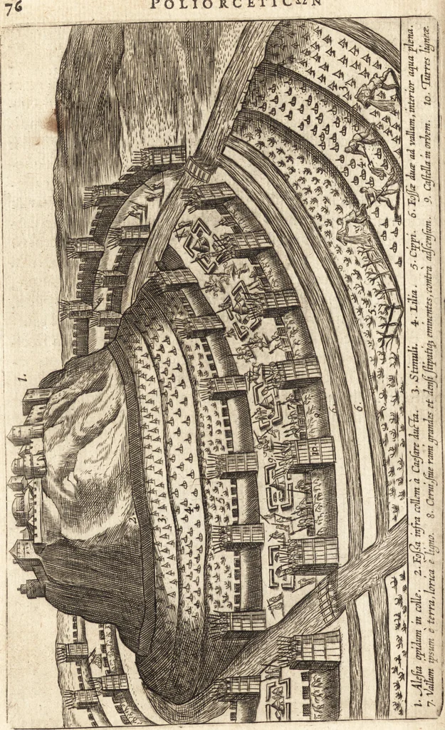 An illustration from Ivsti LipsI Poliorceticon, siue, De machinis, tormentis, telis, libri qvinqve : ad historiarum lucem, 1605, leaf 115