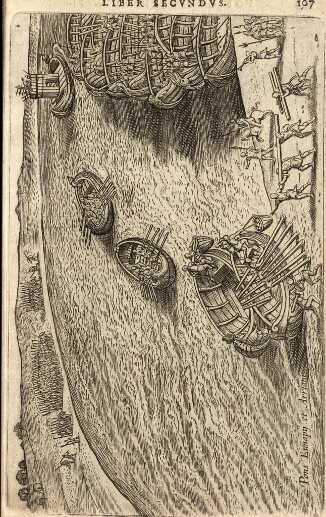 An illustration from Ivsti LipsI Poliorceticon, siue, De machinis, tormentis, telis, libri qvinqve : ad historiarum lucem, 1605, leaf 146