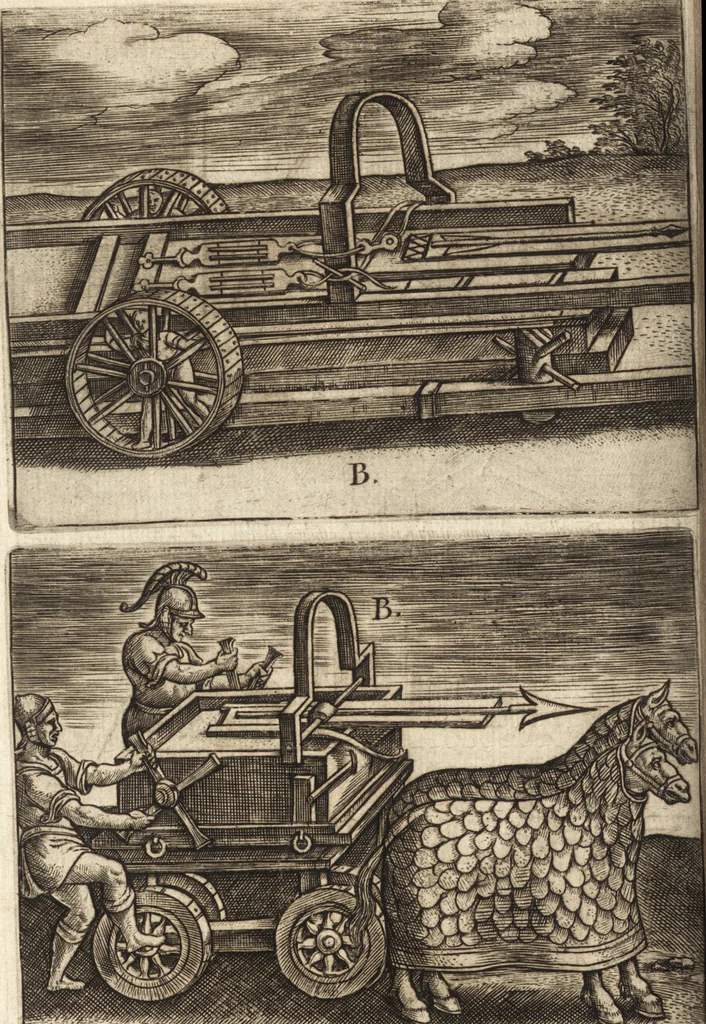 An illustration from Ivsti LipsI Poliorceticon, siue, De machinis, tormentis, telis, libri qvinqve : ad historiarum lucem, 1605, leaf 165