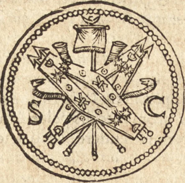 An illustration from Ivsti LipsI Poliorceticon, siue, De machinis, tormentis, telis, libri qvinqve : ad historiarum lucem, 1605, leaf 21