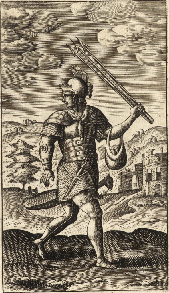 An illustration from Ivsti LipsI Poliorceticon, siue, De machinis, tormentis, telis, libri qvinqve : ad historiarum lucem, 1605, leaf 23