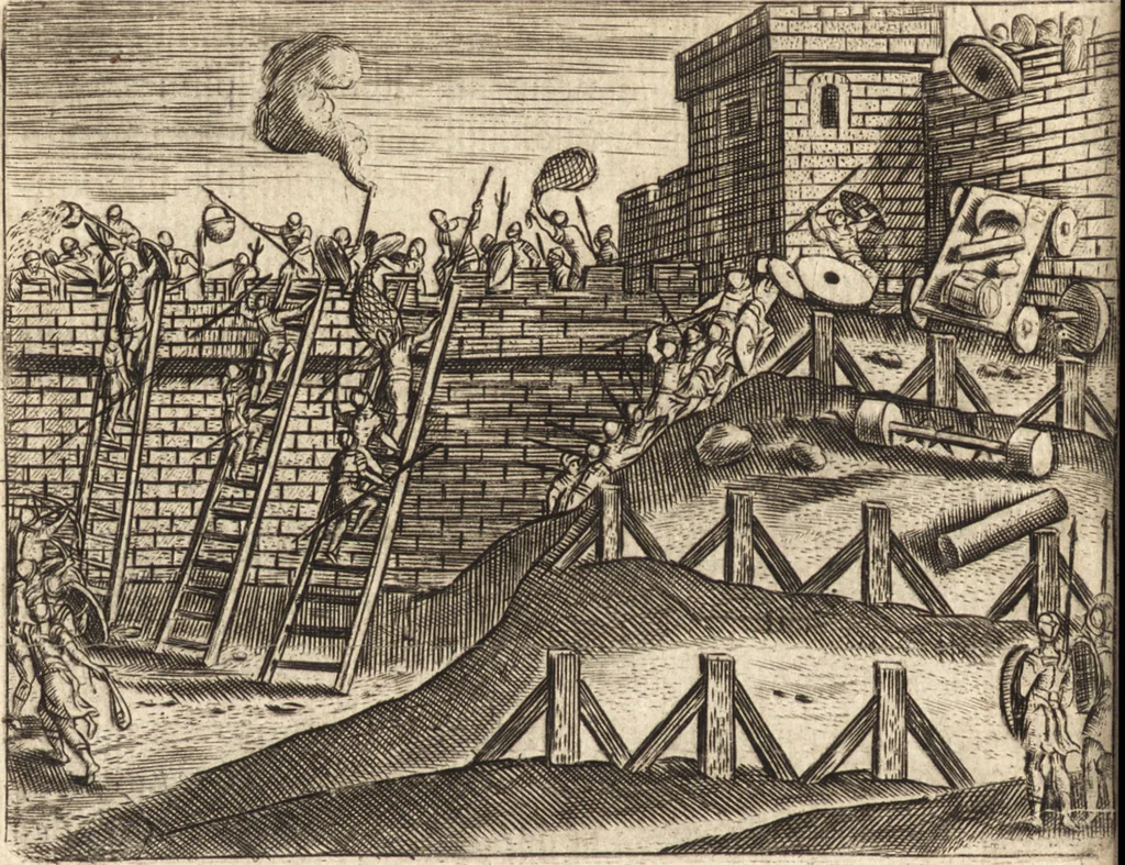An illustration from Ivsti LipsI Poliorceticon, siue, De machinis, tormentis, telis, libri qvinqve : ad historiarum lucem, 1605, leaf 235