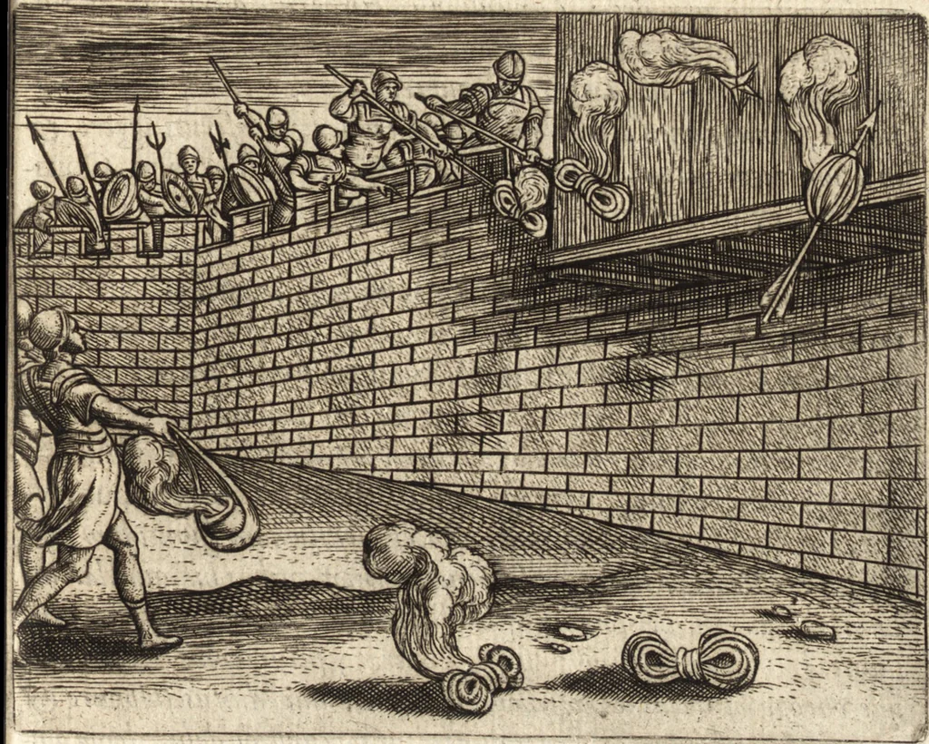 An illustration from Ivsti LipsI Poliorceticon, siue, De machinis, tormentis, telis, libri qvinqve : ad historiarum lucem, 1605, leaf 240