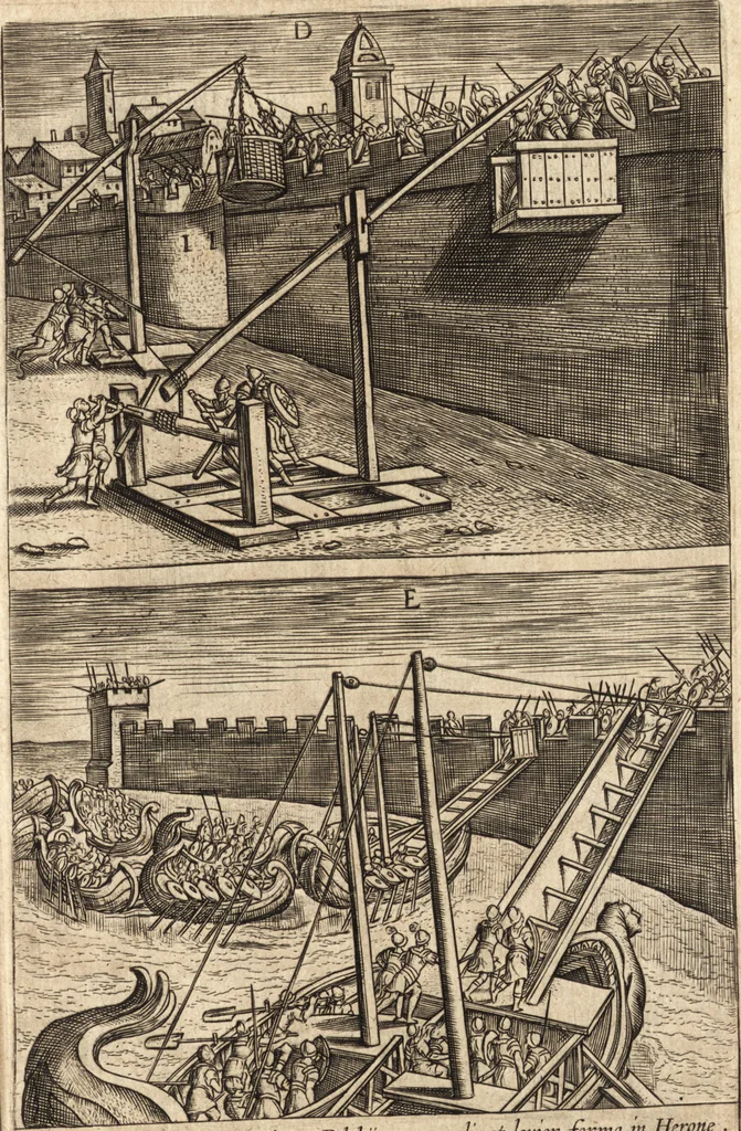 An illustration from Ivsti LipsI Poliorceticon, siue, De machinis, tormentis, telis, libri qvinqve : ad historiarum lucem, 1605, leaf 78